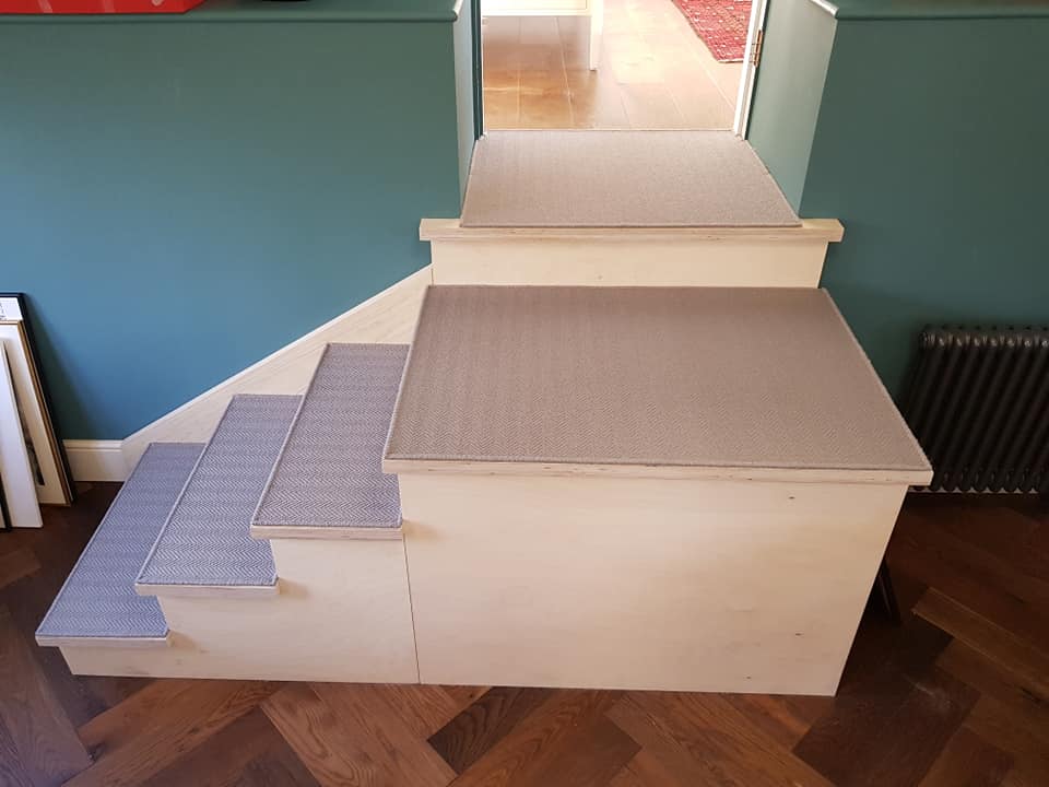 alternative flooring stair case